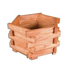 Květináč šestihranný z masivního smrkového dřeva pr.45xv.33cm - Týk