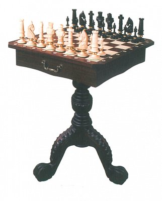 Šachy dřevěné z bukového dřeva 54x54cm