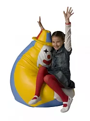 Sedací pytel - Clown 65x65x90cm - koženka modrá