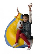 Sedací pytel - Clown 65x65x90cm - koženka šedá