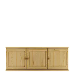 Skříňový nástavec z masivní borovice 131x57x50cm - Šedá