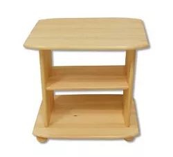 Televizní stolek z masivní borovice 60x45x60cm - Šedá