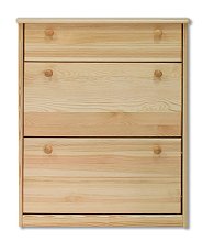 Botník s výklopnými zásuvkami z masivní borovice 72x29x98cm - Borovice