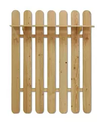 Věšáková stěna z masivní borovice 81x22x102cm - Šedá