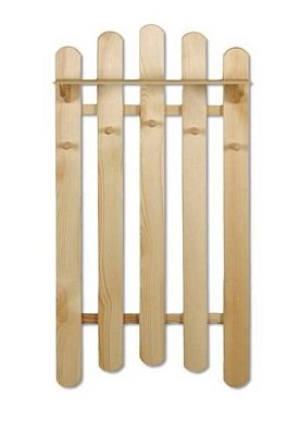 Věšáková stěna z masivní borovice 57x22x104cm - Borovice