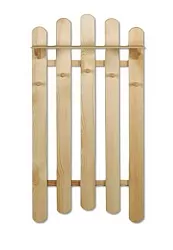 Věšáková stěna z masivní borovice 57x22x104cm - Šedá