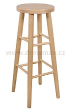 Dřevěný taburet (80 cm) - Buk