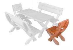 Zahradní židle ze smrkového dřeva, lakovaná 48x62x89cm - Týk lak