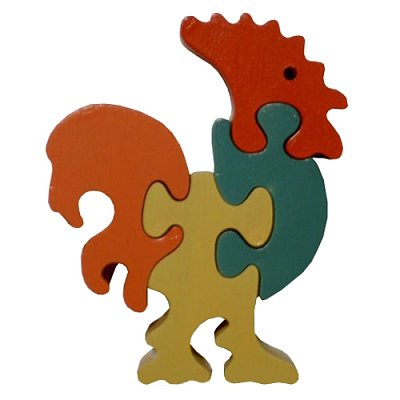 Dřevěné puzzle - Kohout