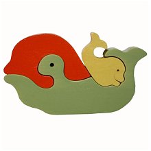 Dřevěné puzzle - Velryba