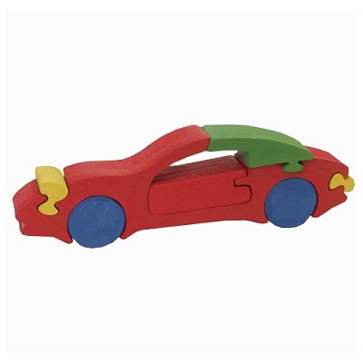 Dřevěné puzzle - Sportovní auto