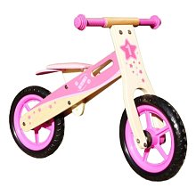 Dřevěné odrážedlo růžové