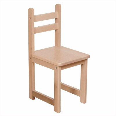 Dřevěná židlička přírodní (2 - 4 roky)