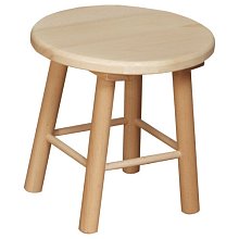 Dřevěná kulatá stolička