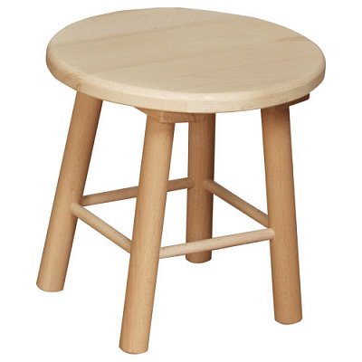 Dřevěná kulatá stolička