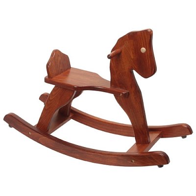 Dřevěný houpací kůň hnědý