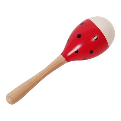 Dřevěná rumba koule červená