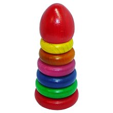 Dřevěná skládačka - Kroužky (14,5 cm)