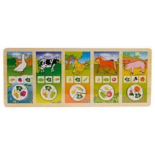 Vkládací puzzle s domácími zvířátky