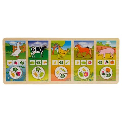 Vkládací puzzle s domácími zvířátky