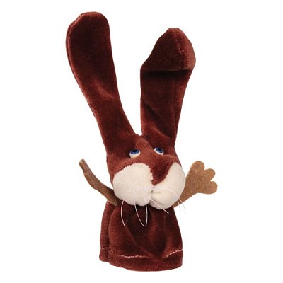 Maňásek plyšový 15 cm - Zajíček hnědý
