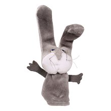 Maňásek plyšový 15 cm - Zajíček šedý