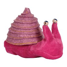 Maňásek plyšový 6 cm - Šnek růžový