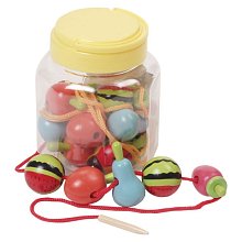 Dřevěné korálky - Ovoce