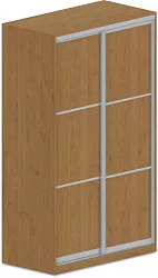 Šatní skříň s posuvnými dveřmi 120x62x205cm - Dub Lindberg