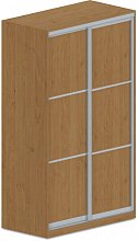 Šatní skříň s posuvnými dveřmi 120x62x205cm - Buk bílý