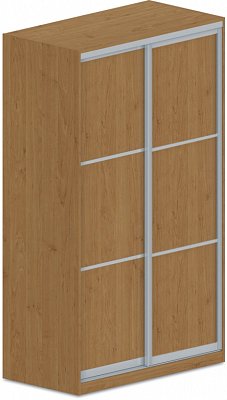 Šatní skříň s posuvnými dveřmi 120x62x205cm - Buk bílý
