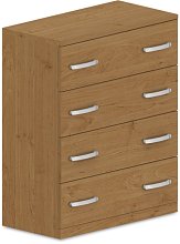 Komoda zásuvková 80x40x110cm - Buk bílý