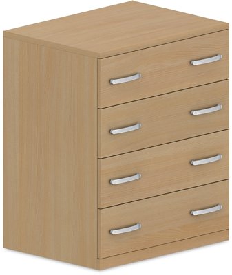 Komoda zásuvková 80x60x110cm - Buk bílý