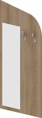 Věšáková stěna se zrcadlem 80x150cm - Buk bílý