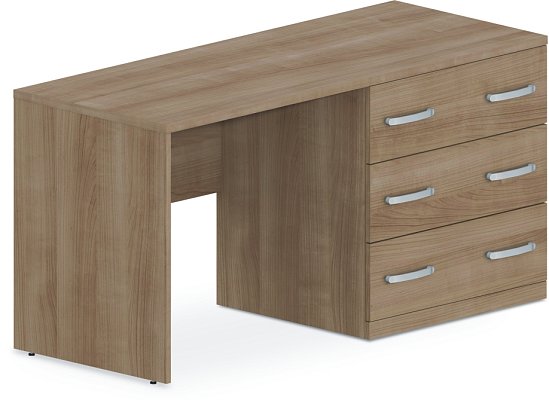 Stůl s deskovou podnoží 150x45cm - Buk bílý