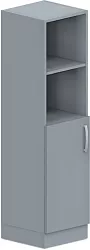 Skříň policová, dvířka/niky 40x42x152,5cm - Šedá