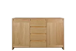 Komoda kombinovaná z masivní borovice 133x40x85cm - Borovice