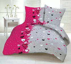 Povlečení krep - 140/200 + 70/90 - 155 Růžová