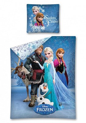 Povlečení dětské 140x200+70x80 - Frozen se sobíkem a Olafem
