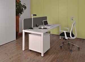 Látkový paravan ke stolu 160x40cm - Šedá