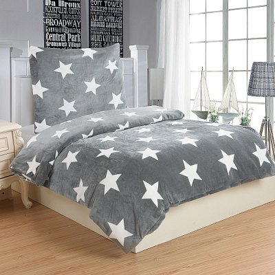 Povlečení mikrovlákno - Stars grey