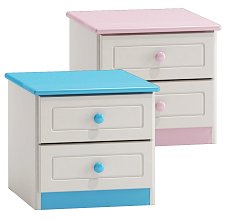 Noční stolek z masivní borovice 43x35x39cm - Bílá