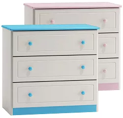 Komoda zásuvková z masivní borovice 80x47x75cm - Bílá