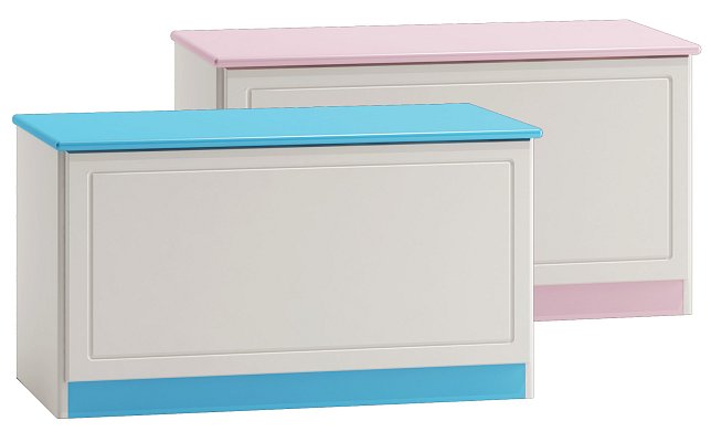 Truhla z masivní borovice 88x47x52cm - Bílá