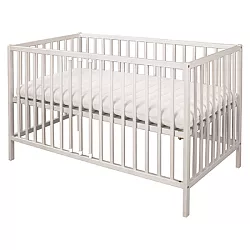 Dřevěná postýlka z masivního přírodního buku š.60dl.120cm - Bílá