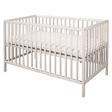 Dřevěná postýlka z masivního přírodního buku š.60dl.120cm - Bílá