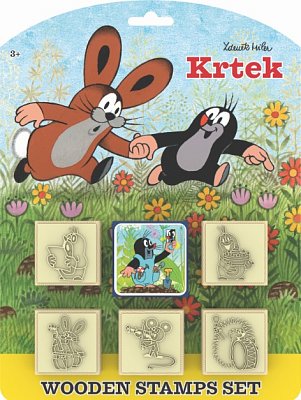 Velká dřevěná razítka - Krtek a kalhotky 5 + 1 různé motivy
