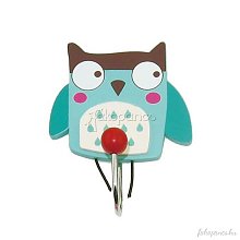 Dřevěný dětský věšák - Sova