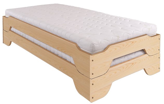 Postel z masivní borovice, stohovatelná LK138 90x200cm - Borovice