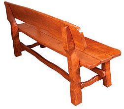 MAX - zahradní lavice z olšového dřeva, lakovaná 200x54x86cm - natural